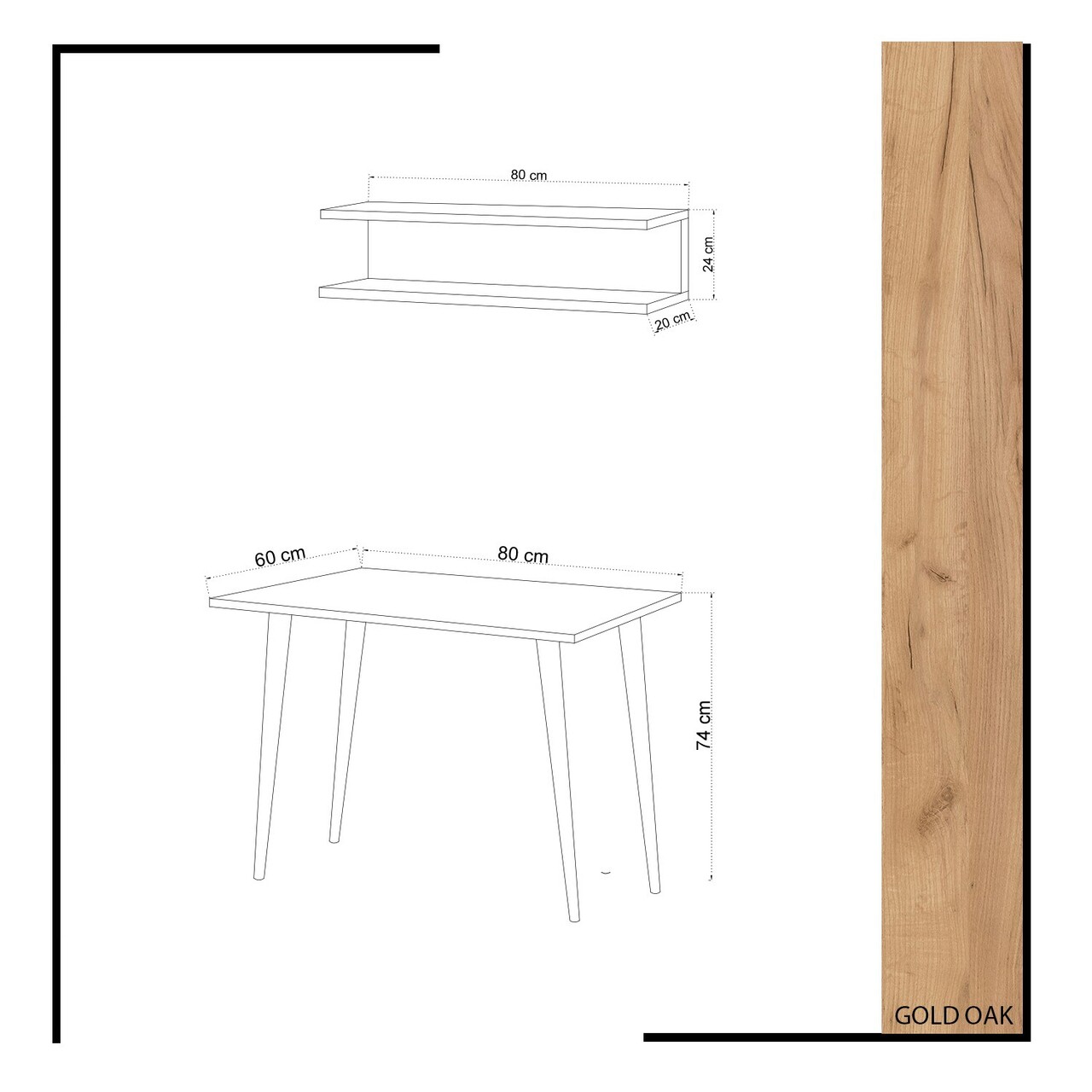 Birou, Mod Design, Fluse, Stejar