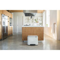 Cos de gunoi cu pedala, Brabantia, Bo Pedal, 3x11 L, 36.3x54x44 cm, otel, alb