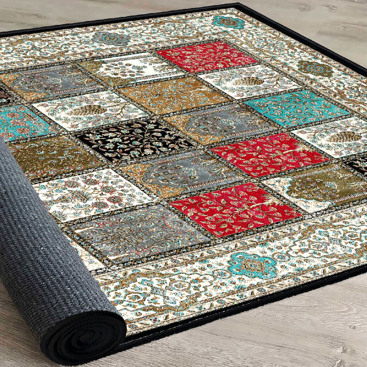 Covor, Els1831, 160x230 cm, Catifea, Multicolor — imaginea 3