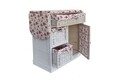 Dulap cu masa de calcat Double Roses, Bedora, 31 x 81 x 64 cm, lemn masiv/poliester, alb