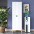 Dulap multifunctional, Rani, JE102, 60x198 cm, PAL, Nuc/Alb