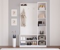 Cuier de perete, Rabi, Rb-159, 120x200x35 cm, Alb mat