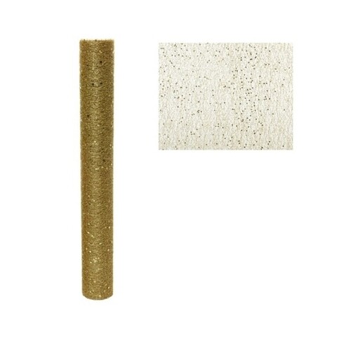 Decoratiune glitter structure, Decoris, 200×35 cm, poliester, auriu