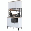 Dulap multifunctional, Rani, JE159, Alb/Maro