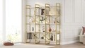 Biblioteca, Locelso, VG6-GE 956LCS1424, 170 x 175 x 30 cm, pal melaminat, ephesus/auriu