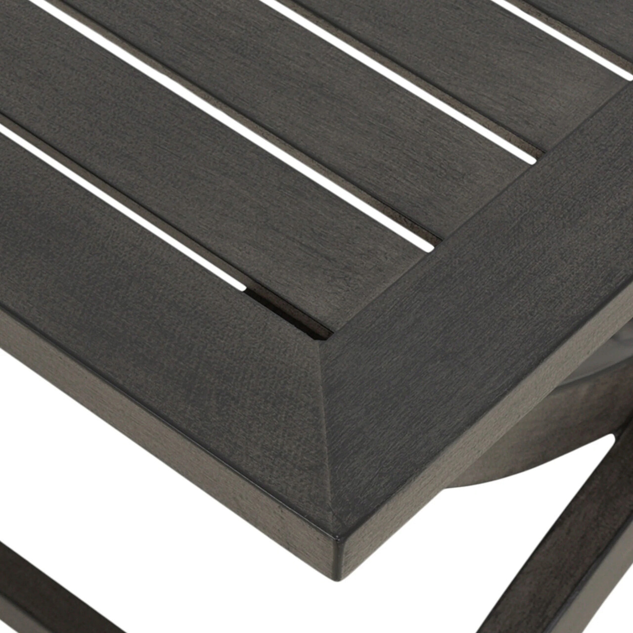 Masuta cafea exterior Bridgeman, 107x71x51 cm, aluminiu, negru - imagine 5