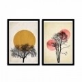 Set 2 tablouri decorative, Alpha Wall, Safari Sun, 36x51 cm