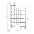 Biblioteca Manco, Decortie, 122x25.5x188 cm, gri