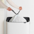 Cos de gunoi cu soft touch, Brabantia, Bo Touch, 60 L, 31.2x54.5x65.6 cm, otel, alb