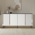 Consola, Odessa, Bertilda- White, Regal, 150x75x36 cm, Alb / Regal