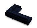 Coltar dreapta 4 locuri, Naomi, Micadoni Home, 280x195x75 cm, catifea, albastru regal