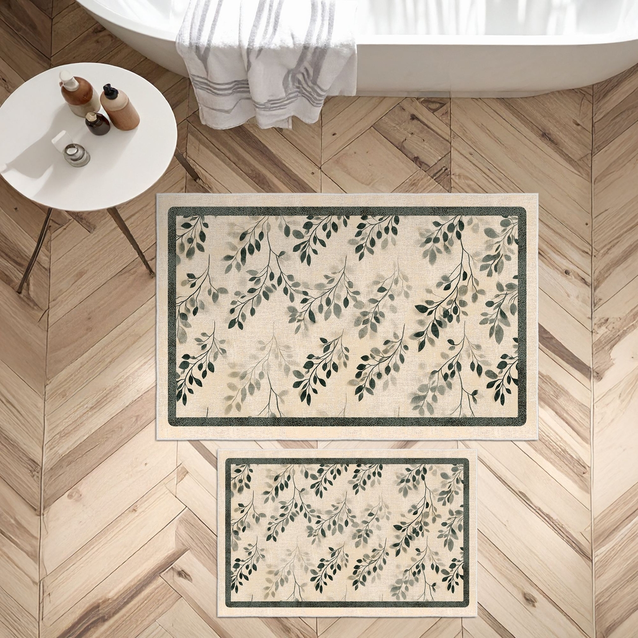 Set covorase de baie, L'essentiel Maison, Asr25, Bej