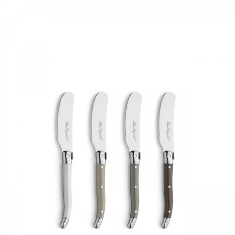 Set 4 cutite pentru unt, amefa, lou laguiole, inox/abs, argintiu/maro