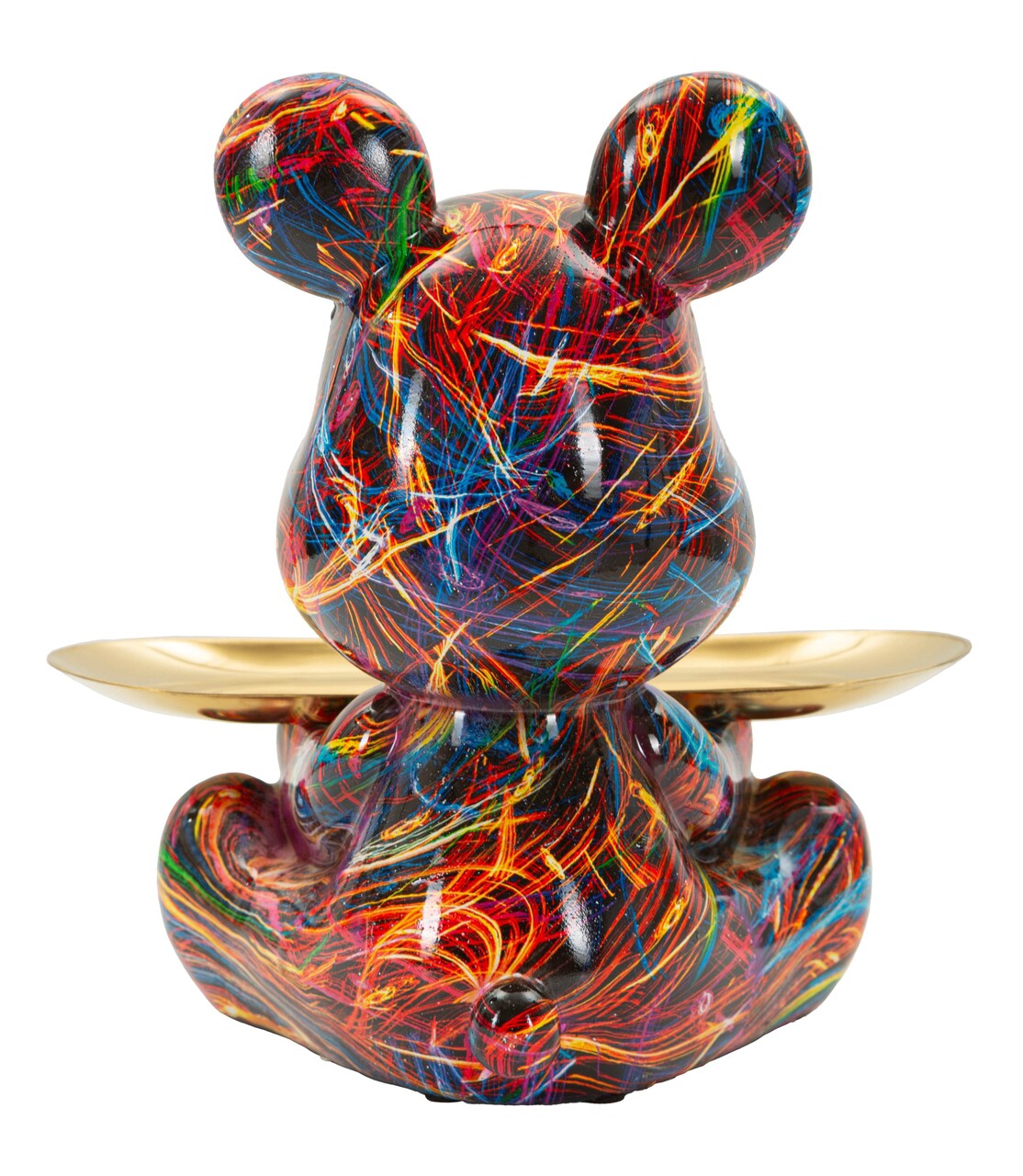 Decoratiune cu tava, Mauro Ferretti, Dog Psyco -A, 17x15x22.5 cm, polirasina, multicolor - imagine 3