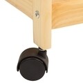 Carucior cu 2 rafturi si suport pentru sticle Creaciones Meng, 37x37x79 cm, lemn de pin