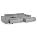 Coltar extensibil electric cu sezlong dreapta, Move, L. 303 l.185 H.88, stofa, gri