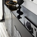 Consola, Neostill, Vienna, 180x80x40 cm, PAL, Negru / Fume