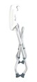 Scaunel pentru baie Secura, Wenko, 53.5x40-46.5x44.5-48 cm, aluminiu/plastic/cauciuc, alb/gri