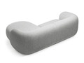Coltar dreapta 2 locuri, Kate, Micadoni, 255x176x76 cm, tesatura structurata, gri deschis melanj