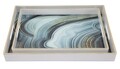 Set 2 tavi pentru servire Marble, Mauro Ferretti, plastic, multicolor