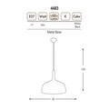 Lustra, Lightric, 414LRC1460, Negru