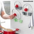 Set 3 suporturi adezive pentru capace de cratita InnovaGoods