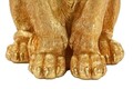 Figurina /sculptura decorativa King Leon, Mauro Ferretti, 30x42x74 cm, polirasina, auriu