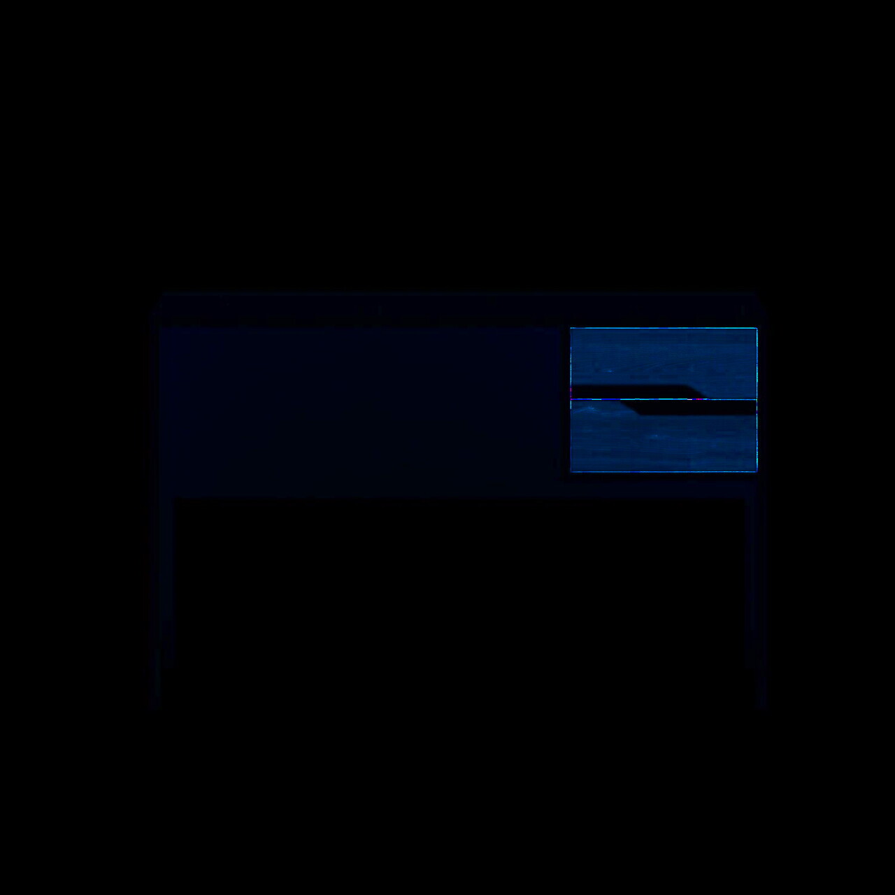 Birou, Hanah Home, Ruby Desk, 120x76x60 cm, PAL, Piatră Lunii / Nuc — imaginea 5