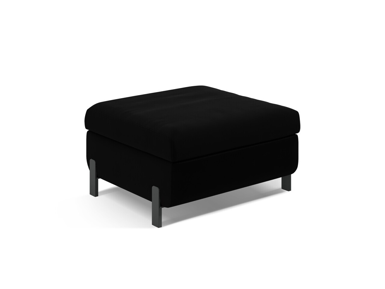Taburet cu spatiu de depozitare, Gloria, Micadoni Home, 92x76x51 cm, catifea, negru