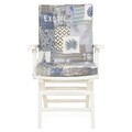 Scaun pliabil cu brate, Tropical, 59x60x95 cm, alb
