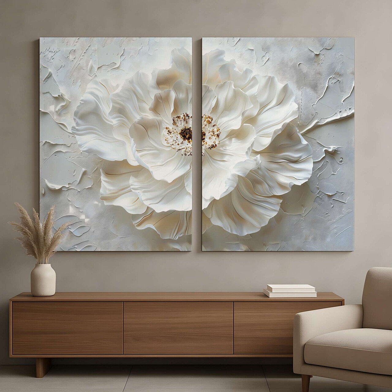 Set 2 tablouri decorative DEV5 Lemn Multicolor