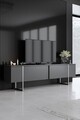 Set mobilier living, Bexley, Luxe, Antracit / Argintiu