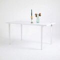 Masa, Logg, Pineios, 150x75x75 cm, Alb