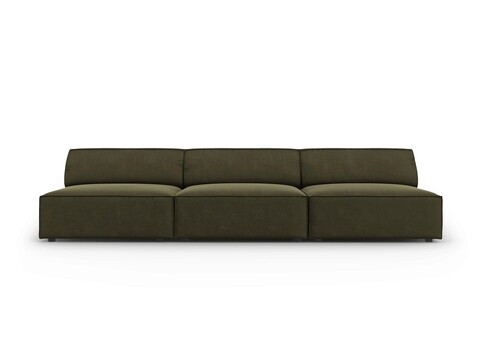Canapea 3 locuri, Jodie, Micadoni Home, BL, 240x102x70 cm, catifea, verde