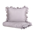Lenjerie de pat dubla Selin, Homla, 3 piese, 200x220 cm, bumbac satinat, gri