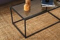 Masuta de cafea, Caliente, Lizbon, 90x40x50 cm, STICLA FUMAT, Negru