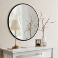 Oglinda decorativa, Neostill, Yuvarlak Mirror, 60x60x1.2 cm, MDF , Negru