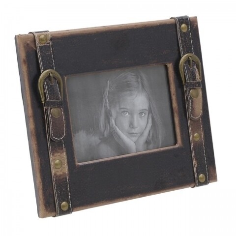 Rama foto Belt, InArt, 23 x 29 cm, lemn/piele eco, multicolora