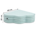Perna universala copii Baby Pad, Bulut, 120x120x5 cm, Bumbac, Verde menta
