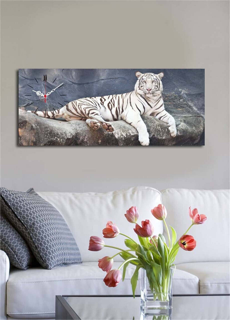 Ceas de perete 3070CS-38 PÂNZĂ DIN PIELE ÎNTOARSĂ 30 x 70 cm Multicolor