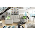 Coltar extensibil reversibil 3 locuri ELTAP, AsgL-18, Asgard, 248x162x93 cm, lemn/poliester, bej deschis