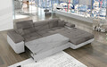 Coltar extensibil dreapta 4 locuri ELTAP, Armd-32, Armando, 289x203x85 cm, lemn/poliester, gri/alb