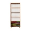 Biblioteca Booki 726, Vella, 75x35x198 cm, multicolor