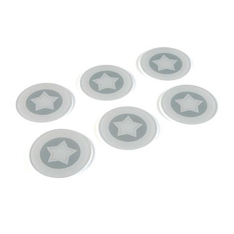 Set 6 suporturi pentru pahare nord star, versa, Ø11 cm, sticla