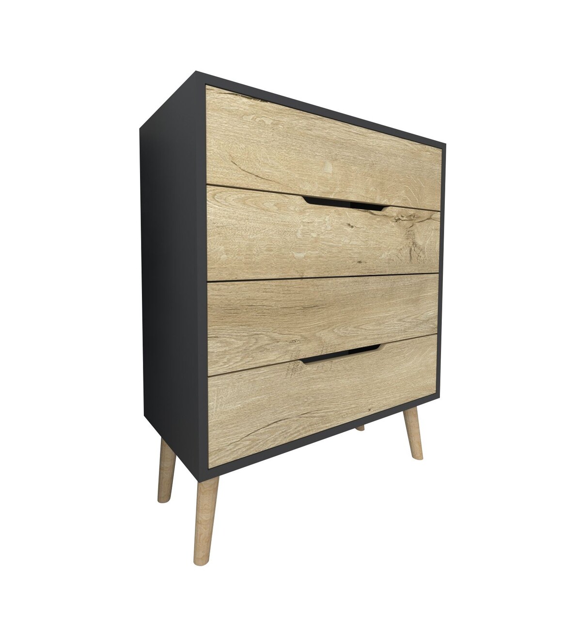 Dulap, Hanah Home, Flora, 78x95x45 cm, PAL, Stejar antracit / safir - view 5