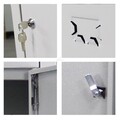 Dulap de depozitare cu incuietoare, Shelvoria, Js1016Ma, 41x170x40 cm, Otel, Gri/Albastru
