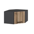Dulap de perete, Minerva, Kale Corner, 74x45x54 cm, PAL, Antracit / Dore