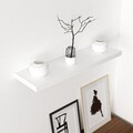 Raft de perete, Minerva, Gizli 80, 80x3 cm, PAL, Alb