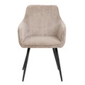 Scaun Satori Faso, Homla, 59x57x84 cm, MDF/metal/catifea din poliester, bej