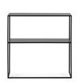 Consola Alrik, Bizzotto, 78x27x78 cm, otel, negru